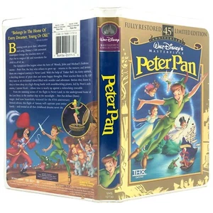 Peter Pan VHS Walt Disney Masterpiece Collection Limited Edition 1998 Animation - Picture 1 of 7