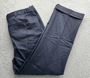 $120 New Lands' End Men's Trad Fit CW PLT Wool Dress Pants Navy 36x30 - Picture 1 of 10