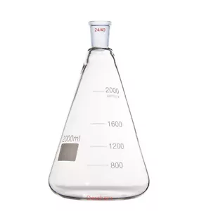 2000ml 24/40 Glass Erlenmeyer Flask 2 Litre Conical Bottle Laboratory Glassware - Picture 1 of 1
