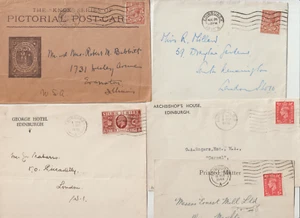 1903/52 6 EDINBURGH ADVERTISING & PRINTED  COVERS (1 CARD) HOTEL ARCHBISHOP - Picture 1 of 3