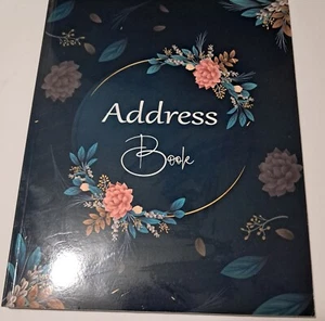 Address Book Large Print With Tabs Floral Design Over 300 Entry Spaces - Picture 1 of 2