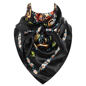Boho Wild Rag Silk Feel Western Neckerchief with Paisley Cowgirl Scarves Wild... - Picture 1 of 7