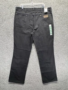 Wrangler Jeans Mens 40x31 Black Denim 936WBK Straight Leg Cowboy VTG Mexico - Picture 1 of 8