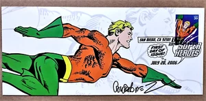 JOSE GARCIA-LOPEZ SIGNED 2006 1ST DAY OF ISSUE DC COMICS AQUAMAN STAMP! - Picture 1 of 1