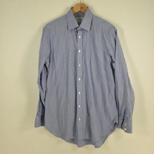 Charles tyrwhitt mens button up shirt size XL blue check long sleeve 051113 - Picture 1 of 7