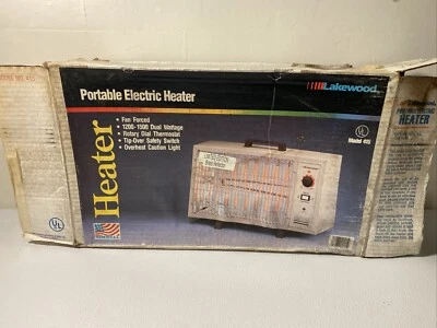 Calentador eléctrico portátil Lakewood 415 ventilador forzado 1200-1500 W punta interruptor de seguridad   Foto 1 de 4