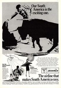 1969 Avianca Airlines: South America Is the Exciting One Vintage Print Ad - Picture 1 of 1