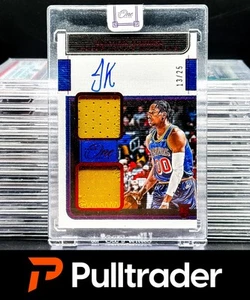 2021 Panini One and One Jonathan Kuminga Rookie Dual Jersey Autographs Red #/25 - Picture 1 of 2