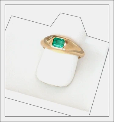 Smaragd  Ring Gelbgold  - klassisch elegantes von Greenfire - Bild 1 von 4