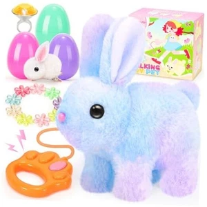 Plush Bunny Easter Toys for Kids,Interactive Bunny with Sounds,Can Walk and - Picture 1 of 7
