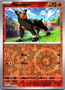 Houndour - Armarouge 7 Reverse Holo Common BA24 Battle Academy 2024 033/198 NM - Picture 1 of 2