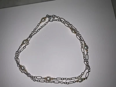 David Yurman Petite Figaro Collar 36" Hermosas Perlas Agua Dulce Foto 1 de 3