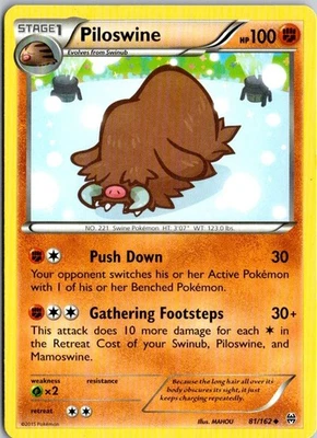 Piloswine 81/162 XY BREAKthrough Pokemon NM - Image 1 of 2