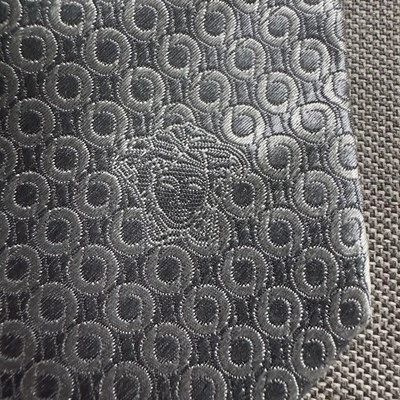 Corbata de seda auténtica para hombre GIANNI VERSACE - Italia - gris/plateada de lujo MEDUSA Foto 1 de 4