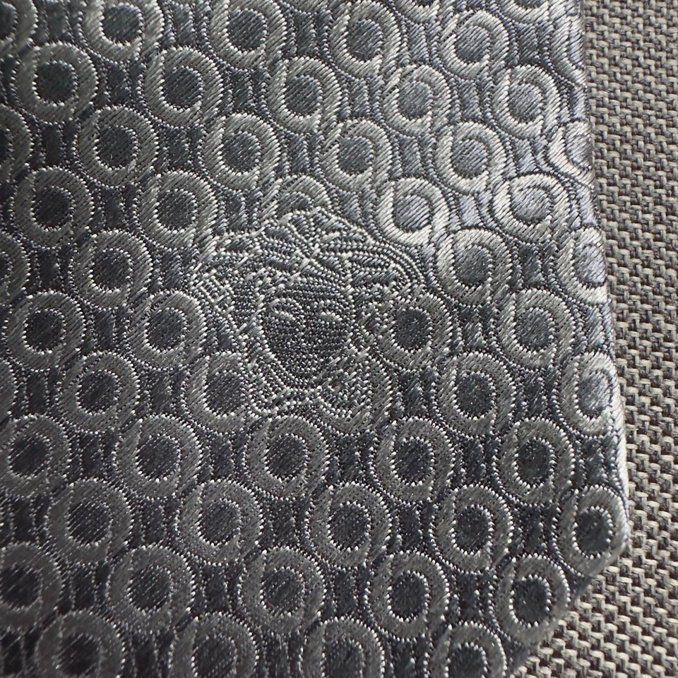 Corbata de seda auténtica para hombre GIANNI VERSACE - Italia - gris/plateada de lujo MEDUSA Foto 1 de 4