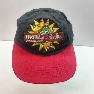 VINTAGE 1997 M&Ms Minis Promo Hat Cap Snap Back Candy Milk Chocolate Green M&M - Image 1 of 4