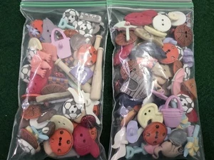  LOT OF 135+  Dress It Up Jesse James CREATIVE BUTTONS - Sports NOVELTY & MORE - Picture 1 of 7