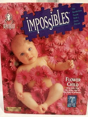 Impossibles FLOWER CHILD 750 +5 Piece Puzzle Anne GEDDES Bepuzzled SEALED Bag - Image 1 of 4