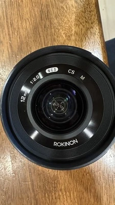 Rokinon 12mm F2.0 High Speedwide Angle Lens for Canon M - Black - Image 1 of 4