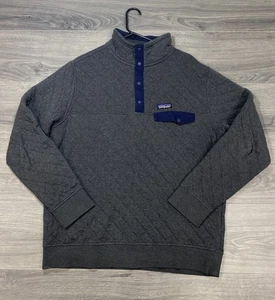 Maglione Pullover Patagonia Cotone Organico Trapuntato Snap T Tg L Grigio Forgiato - Foto 1 di 9