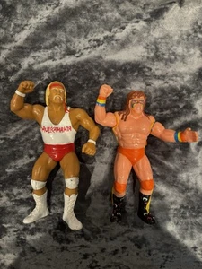 Vintage Rare Ultimate Warrior & White Shirt Hulk 1989 WWF LJN NICE 🔥 - Picture 1 of 9