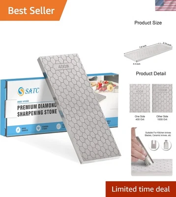 Placa de afilado de diamante de 8 pulgadas - Grano grueso y fino para el mejor cuidado de herramientas Foto 1 de 4