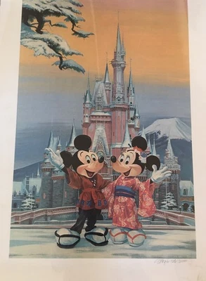 Disneyland Japan Ltd Ed Lithograph 1281/2000 Pencil Signed Charles Boyer 28"x20" - Image 1 of 4