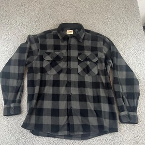 Wrangler Herren Extra Large Flanell Hemd mit Knopfleiste kariert Cowboy Tasche schwarz grau - Bild 1 von 10