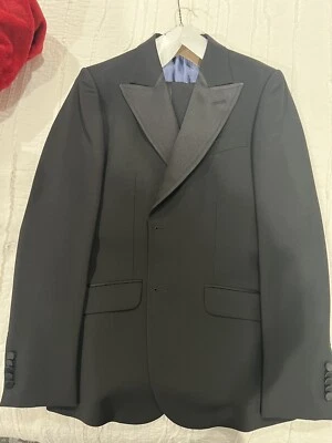 Gucci Black Signature Mohair Wool Tuxedo - Worn 1x - Image 1 of 4