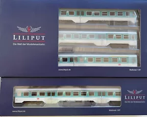 Liliput DC H0 L133152 Dieseltriebzug BR 614/914 3-tlg+ L133162 Mittelwagen br914 - Imagen 1 de 2