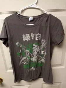 POWER RANGERS WHITE & GREEN RANGER JAPANESE T-SHIRT 2015 LOOT CRATE SIZE LARGE - Picture 1 of 4