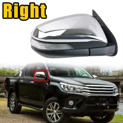Espejo retrovisor puerta lateral derecho para Toyota Hilux 2015-2020 con intermitente 7 PIN Foto 1 de 4