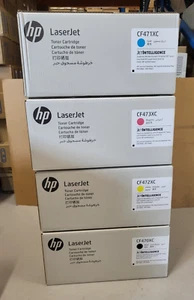 4 toners HP CF471XC CF472XC CF473XC CF470XC neuf emballage d'origine produit A MFP M681 TVA - Photo 1/5