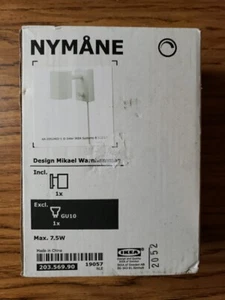Ikea NYMANE Wall/reading lamp, white - NEW - Picture 1 of 3