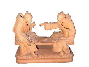 Rare Vintage Grasso Catania Hand Made Clay Pottery Made in Italy Playing Cards - Foto 1 di 5