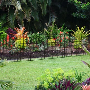 4x Decorative Garden Fence RustProof Landscape Folding Grid Fence Barrier Panels - Picture 1 of 12
