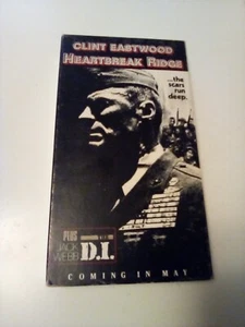 Heartbreak Ridge Clint Eastwood RARE Dealer Preview Tape VHS Warner Brothers - Picture 1 of 5