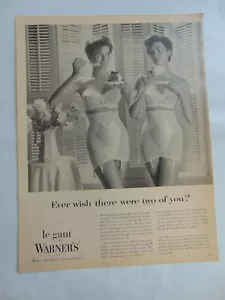 1955 WARNER'S Le Gant Bras Girdles pubblicità stampa d'epoca - Foto 1 di 1