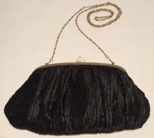 NEIMAN MARCUS - Black - Satin Textured - Evening Clutch / Purse *BRAND NEW!! - Picture 1 of 6