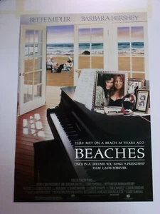 BEACHES Original THEATER-USED Movie Poster 27x40 Rolled One Sheet SS #'d - C8 - Picture 1 of 9