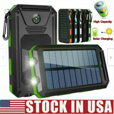 LOT of 10 Solar Charging USB Portable Charger Solar Power Bank For Cell Phone - Image 1 of 4