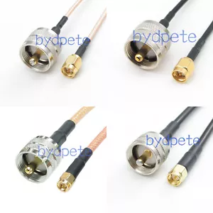 UHF Male PL259 PL-259 to SMA Male Coaxial cable Kable RG316 RG58 RG142 RG174 lot - Picture 1 of 10