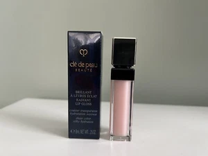 Cle de Peau BRILLANT À LÈVRES ÉCLAT RADIANT LIP GLOSS #1 Rose Quartz, NIB
