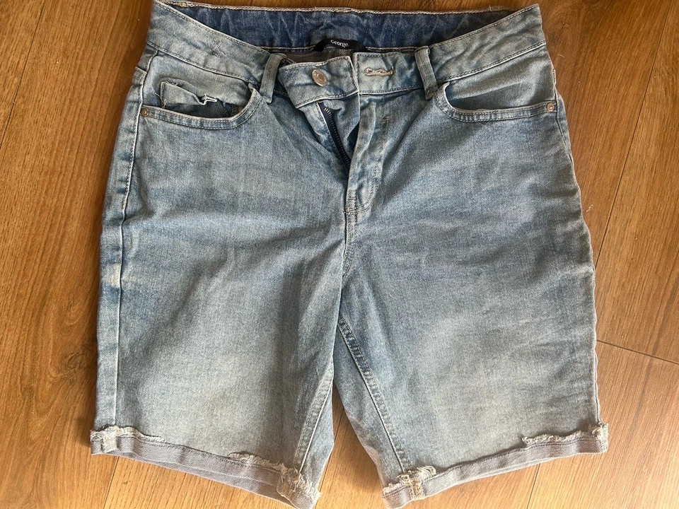 Asda George Womens Blue  Denim Shorts Size 8 - Image 1 of 1
