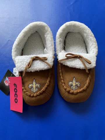 New Orleans Saints Kids Slippers FOCO Forever Collectibles Size XL 7-8 Cover