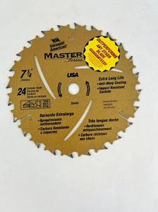 Hoja de Sierra Circular 7-1/4" 24 Dientes de Carburo Extra Larga Vida Recubrimiento Anti-Warp - Imagen 1 de 2