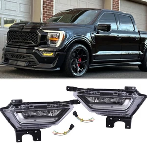 Par de luces antiniebla LED parachoques ámbar intermitente para Ford F150 F-150 2021 2022 2023 - Imagen 1 de 13