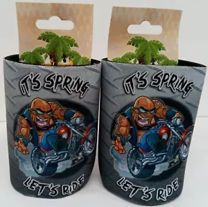 Lot of 2 Spring Break Let's Ride Beer Koozie Can Cooler Coozie................5H - Picture 1 of 1