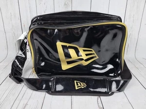 New Era Enamel Black & Gold Duffel Satchel Laptop Bag Shoulder Strap *BRAND NEW* - Picture 1 of 5