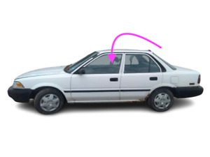 Fits: 1988-1992 Toyota Corolla Sedan & Wagon Driver Front Left Door Window Glass